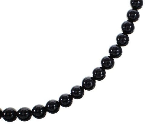Sterling Silver Onyx Southwest Bead Necklace AX98138